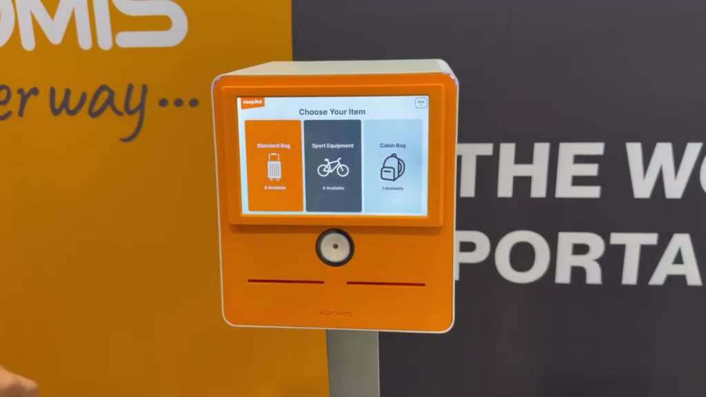 The orange TAGROP unit showing the bag-type selection screen